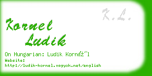 kornel ludik business card